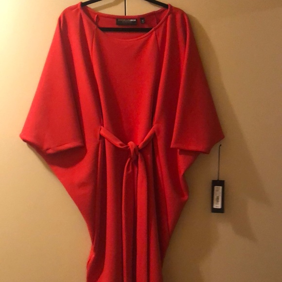 red caftan dress
